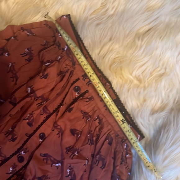 HELL BUNNY brown Vixey skater skirt mini skirt - Picture 5 of 7